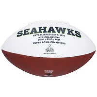 Sam Darnold & Kenneth Walker III Seattle Seahawks Autographed Franklin White Panel Football