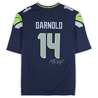 Maillot Nike bleu marine dédicacé par Sam Darnold des Seattle Seahawks