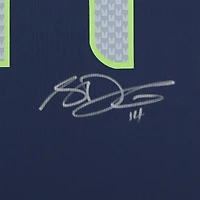 Maillot Nike bleu marine dédicacé par Sam Darnold des Seattle Seahawks