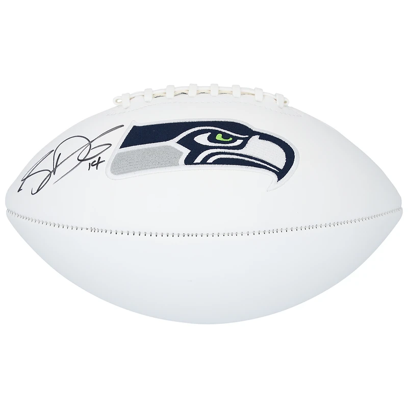 Ballon de football Jardin White Panel autographié par Sam Darnold des Seattle Seahawks