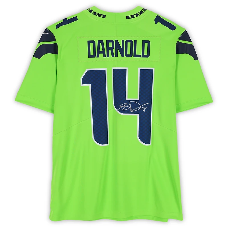 Sam Darnold Seattle Seahawks Autographed Neon Green Nike Limited Jersey