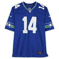 Maillot de match Nike rétro royal autographié par Sam Darnold des Seahawks de Seattle