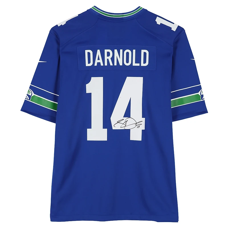 Sam Darnold Seattle Seahawks Autographed Royal Throwback Nike Game Jersey
