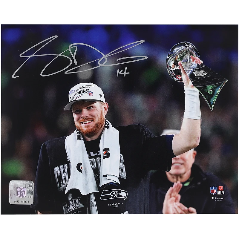 Sam Darnold Seattle Seahawks Autographed Super Bowl LX Champions 8" x 10" Photograph