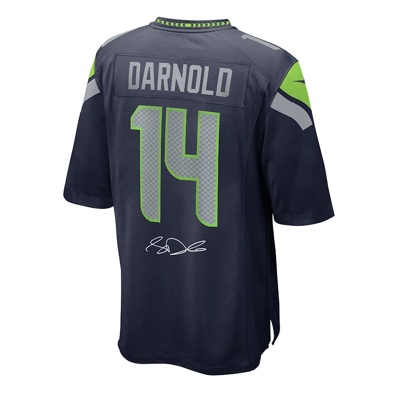 Sam Darnold Seattle Seahawks Autographed Super Bowl LX Champions College Navy Nike Game Jersey