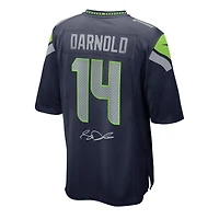 Sam Darnold Seattle Seahawks Autographed Super Bowl LX Champions College Navy Nike Game Jersey