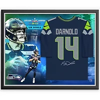 Sam Darnold Seattle Seahawks Autographed Super Bowl LX Champions Framed College Navy Nike Game Jersey Collage