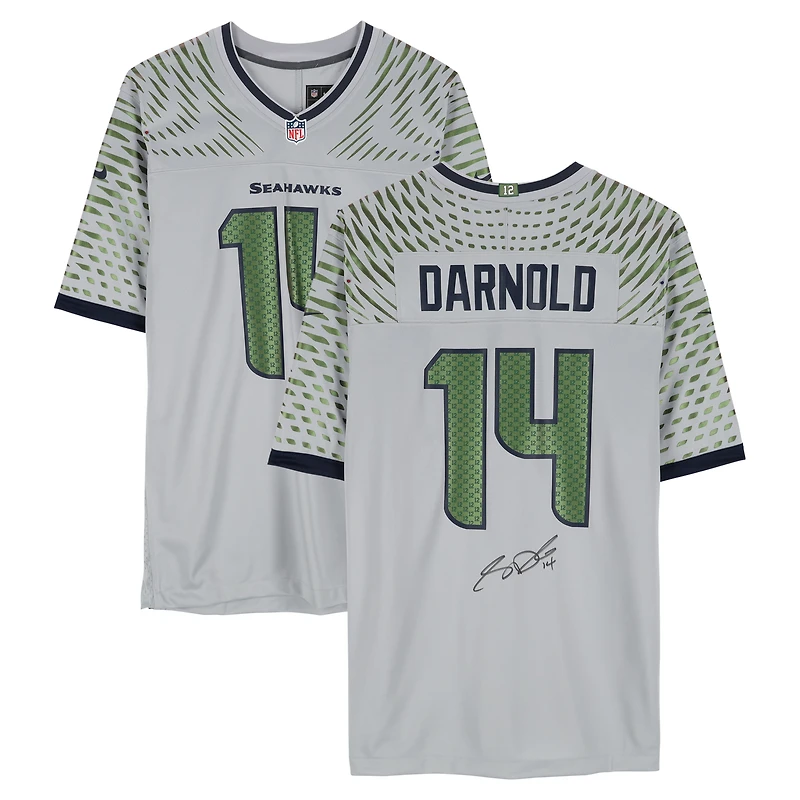 Sam Darnold Seattle Seahawks Autographed Wolf Gray Nike 2025 Rivalries Game Jersey  