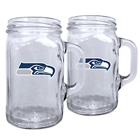 Paquet de 2 Seahawks de Seattle 16 oz. Ensemble de tasses maçon