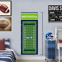 Seattle Seahawks - Tableau de croissance des décalcomanies repositionnables sur le terrain de 24'' x 60''