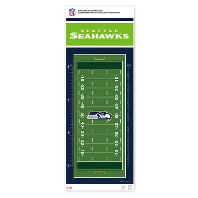 Seattle Seahawks - Tableau de croissance des décalcomanies repositionnables sur le terrain de 24'' x 60''