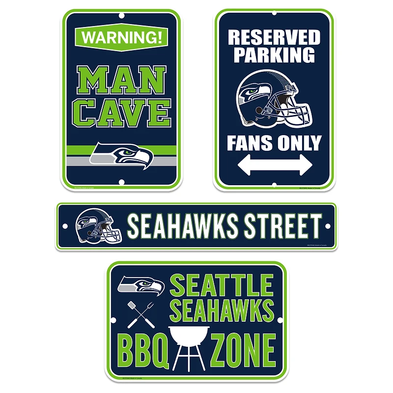 Enseigne d'éventail Seattle Seahawks 4 pièces - Ensemble