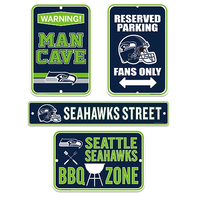 Enseigne d'éventail Seattle Seahawks 4 pièces - Ensemble