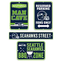 Enseigne d'éventail Seattle Seahawks 4 pièces - Ensemble
