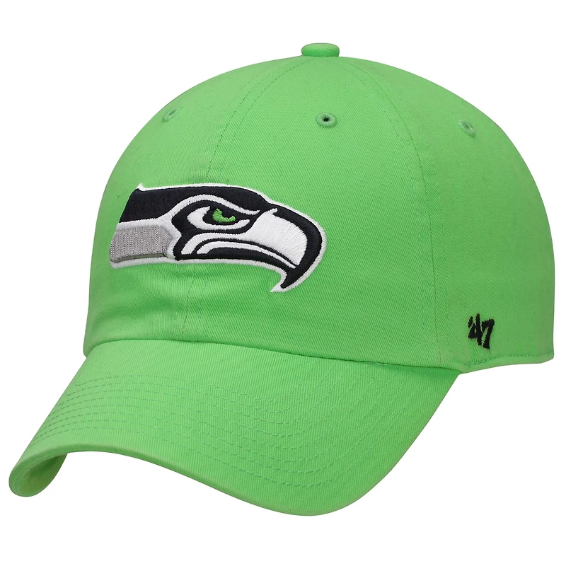 Casquette Ajustable Clean Up Seattle Seahawks '47 Brand - Vert Fluo