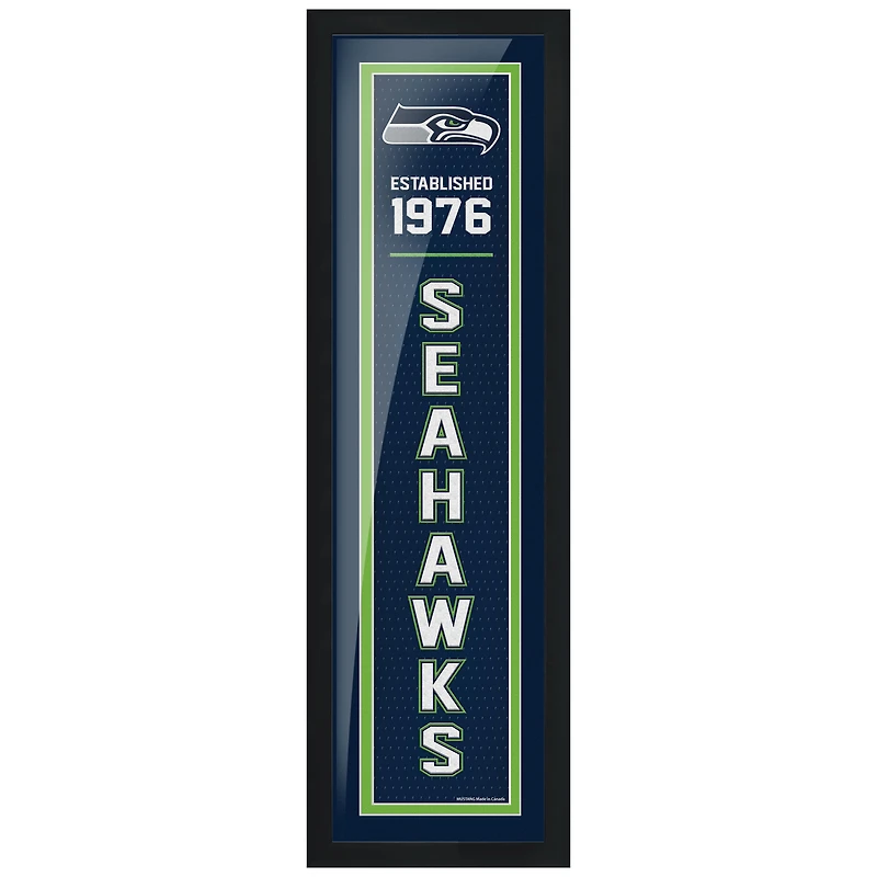 Seattle Seahawks - 6'' x 22'' Art encadré établi