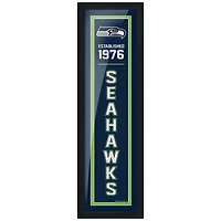Seattle Seahawks - 6'' x 22'' Art encadré établi