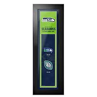 Seattle Seahawks - 6'' x 22'' Logos to History Framed Art