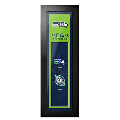 Seahawks de Seattle - 6'' x 22'' Logos to History Art encadré