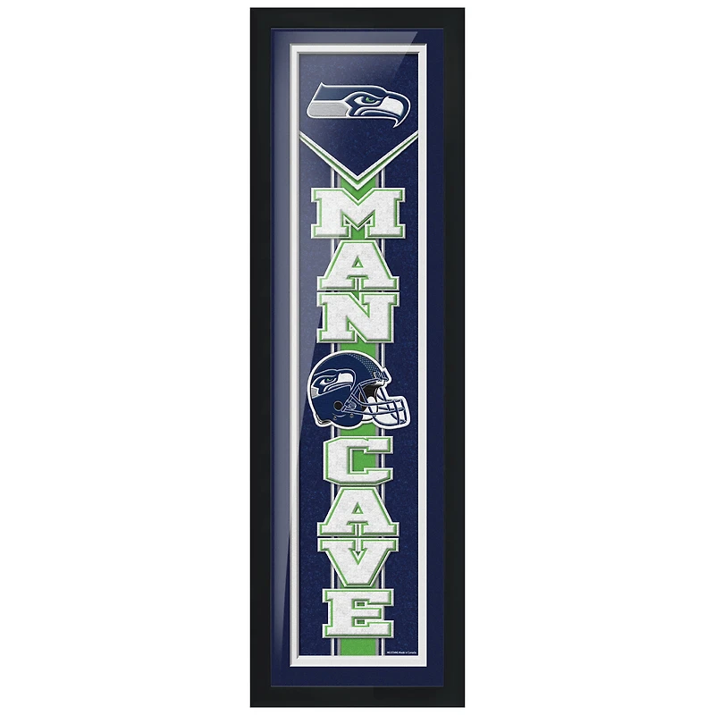 Seattle Seahawks 6'' x 22'' Man Cave encadré - Oeuvre