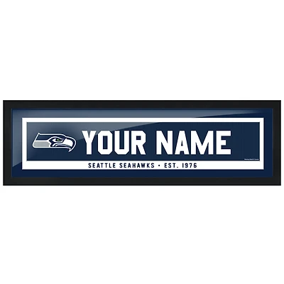 Cadre de barre de nom personnalisé de 6 `` x 22 '' Seattle Seahawks