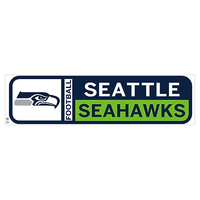 Seattle Seahawks 90'' x 23'' Logo de l'équipe mur repositionnable - décalcomanie