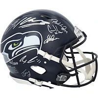 Casque Riddell Speed ​​Authentic des Seattle Seahawks, champions du Super Bowl LX, autographié par au moins 7 joueurs - Édition limitée à 250 exemplaires