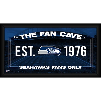 Collage de grottes de fans encadré 10" x 20" des Seahawks de Seattle
