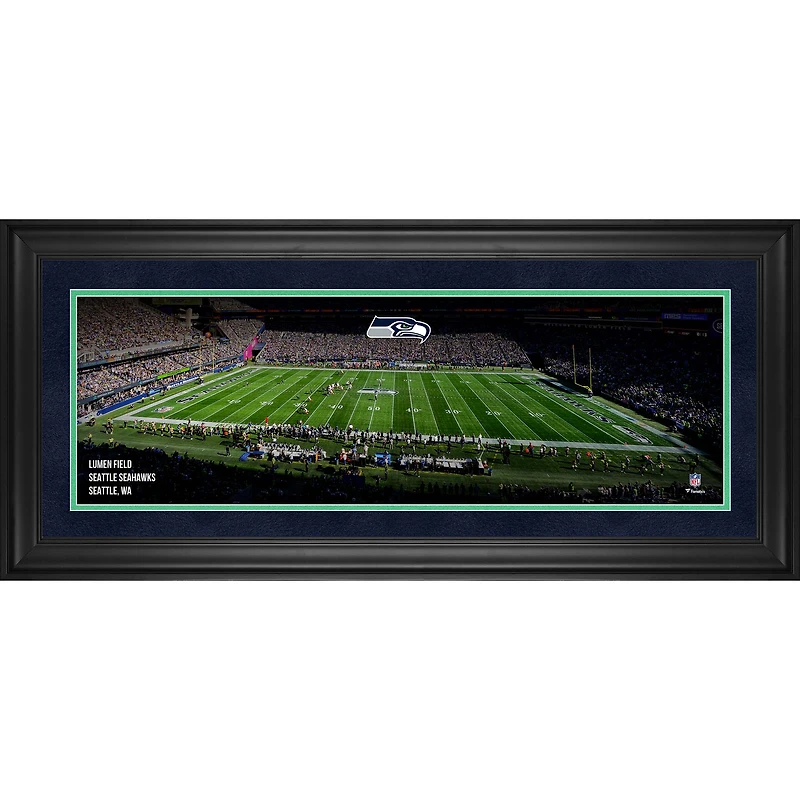 Photographie panoramique encadrée des Seahawks de Seattle (10" x 30"), Lumen Field