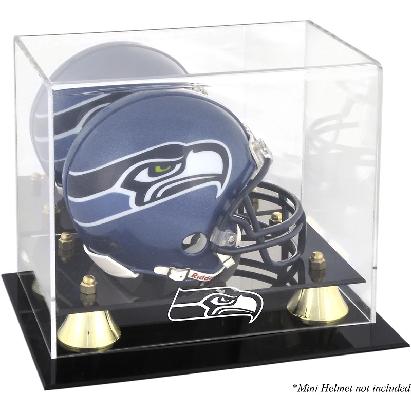 Vitrine de présentation du mini casque Golden Classic des Seattle Seahawks
