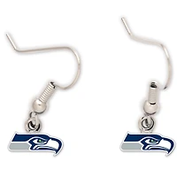 Boucles d'oreilles en fil de fer avec le logo des Seahawks de Seattle