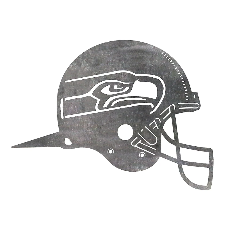 Seattle Seahawks Metal Garden Art Helmet Spike