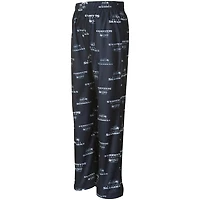 Pantalon de pyjama en flanelle bleu marine Seattle Seahawks pour enfants d'âge préscolaire, avec logo intégral.