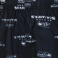 Pantalon de Pyjama en Flanelle avec Logo Allover Seattle Seahawks Preschool - Bleu Marine
