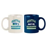 Lot de deux tasses colorées de 15 oz des Seahawks de Seattle