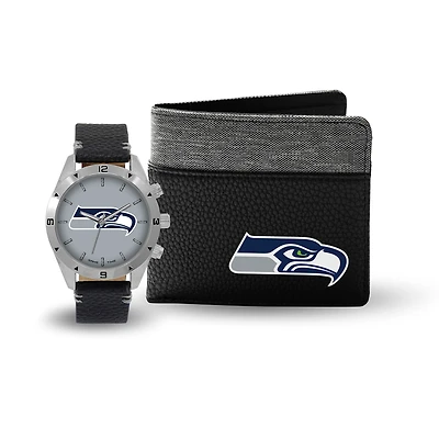 Coffret cadeau montre et portefeuille des Seattle Seahawks