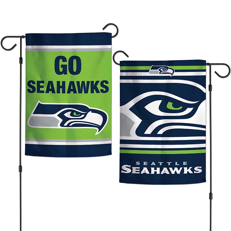 Drapeau de jardin Seattle Seahawks WinCraft double face 12'' x 18''