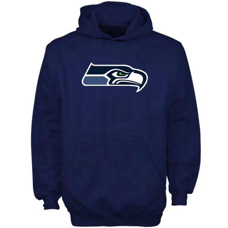 Sweat à Capuche en Molleton avec Logo Primaire pour Jeunes Seattle Seahawks - College Navy