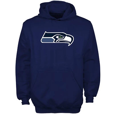 Sweat à Capuche en Molleton avec Logo Primaire pour Jeunes Seattle Seahawks - College Navy