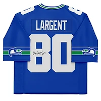 Steve Largent Seattle Seahawks Autographed 1985 Mitchell & Ness Royal Replica Jersey with "HOF '95" Inscription
