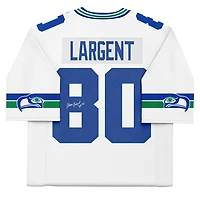 Steve Largent Seattle Seahawks Autographed 1985 Mitchell & Ness White Replica Jersey with "HOF '95" Inscription