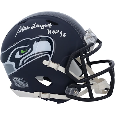 Steve Largent Seattle Seahawks Autographed Riddell Speed Mini Helmet with "HOF '95" Inscription