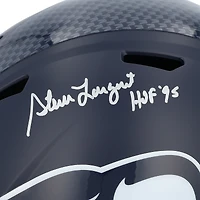 Casque réplique Riddell Speed ​​autographié par Steve Largent des Seahawks de Seattle avec inscription « HOF 95 »