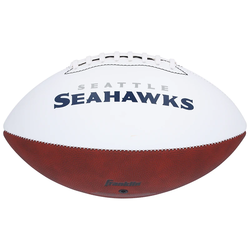 Steve Largent Seattle Seahawks Autographed White Panel Football with "HOF 95" Inscription