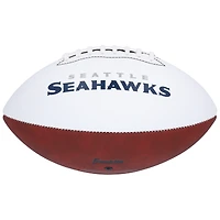 Steve Largent Seattle Seahawks Autographed White Panel Football with "HOF 95" Inscription