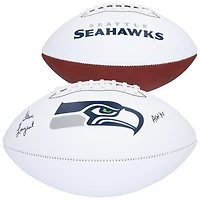 Steve Largent Seattle Seahawks Autographed White Panel Football with "HOF 95" Inscription