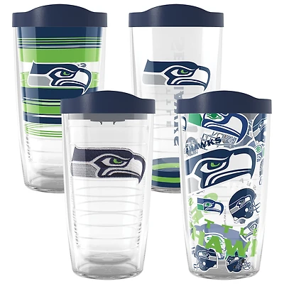 Tervis Seattle Seahawks paquet de quatre 16oz. Ensemble de gobelets classiques