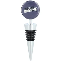 Verre à vin sans pied Seattle Seahawks de 15 oz avec bouchon pour bouteille de vin de The Memory Company