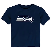 T-shirt pour tout-petit avec logo principal des Seattle Seahawks, style universitaire, bleu marine