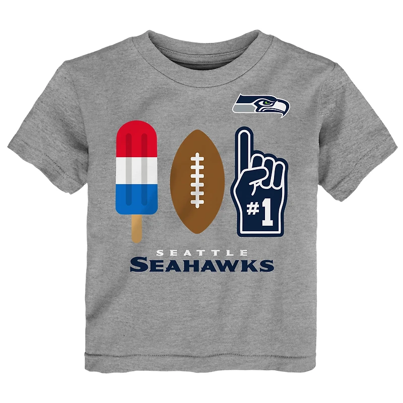 Toddler  Gray Seattle Seahawks Americana Pop T-Shirt